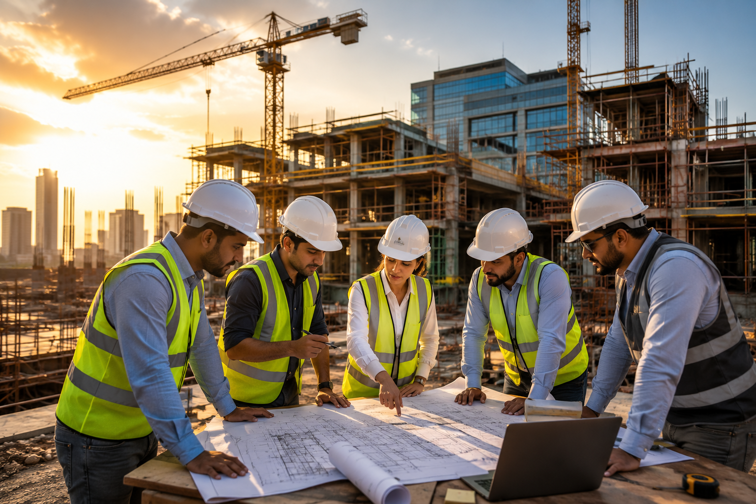 Unique Enterprises engineering and construction team in Greater Noida